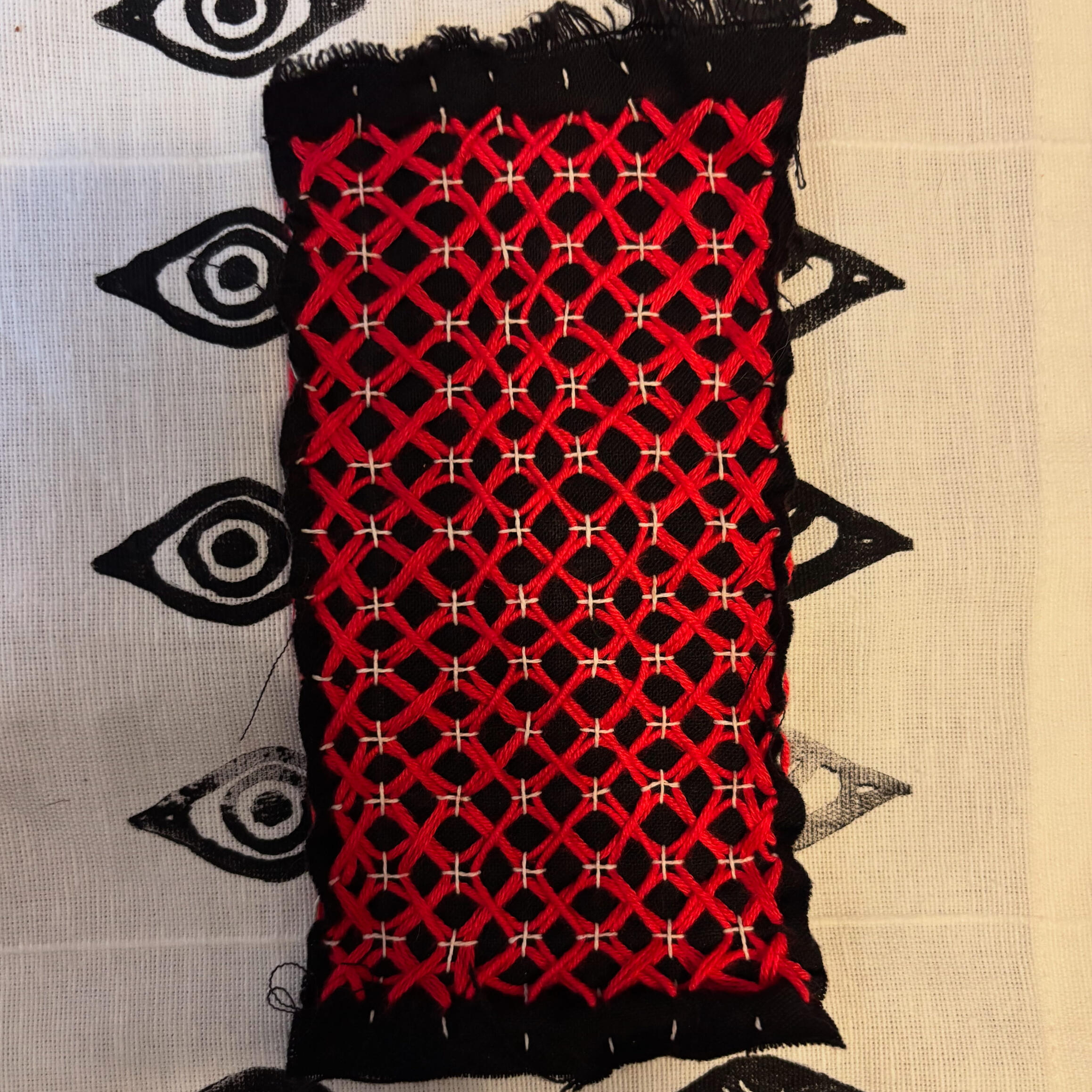 sashiko practice | hand-embroidered | june 2025